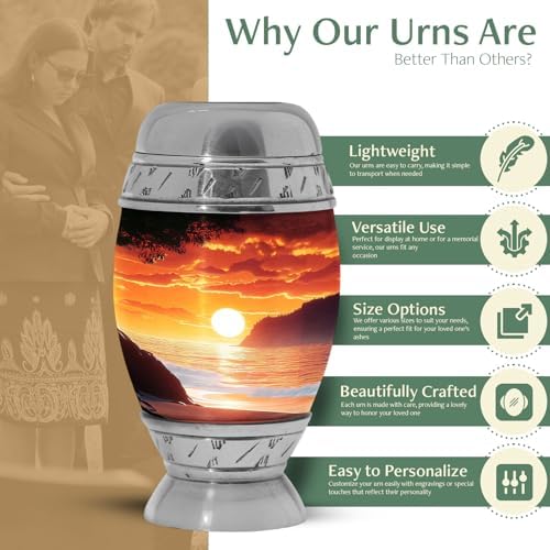 Yatskia 3 Inch Mini Ash Urn for Cremation Keepsakes