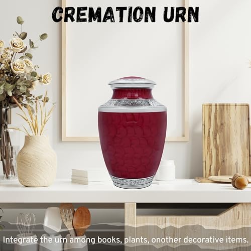 Elegant Metal Alloy Cremation Urn - Durable Memorial Urn for Human Ashes