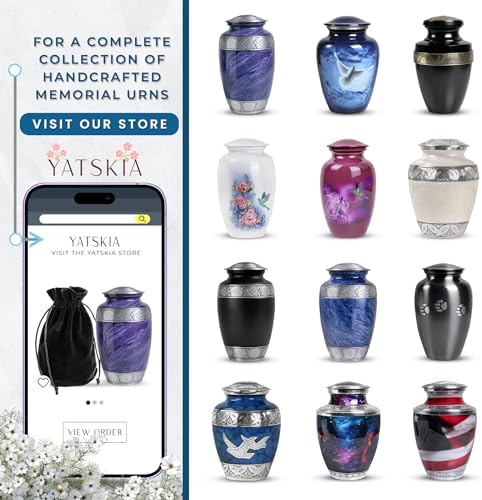 YATSKIA Purple Cremation Urn For Adult Ashes