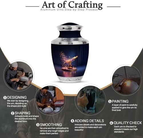 Telescope Decorative Urns Set of 5 for Cremation Ashes