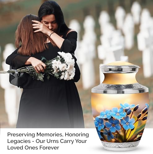 Cremation Flower Urn - 10 Inch Elegant Ashes Container