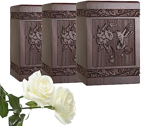 Wooden Hummingbird Cremation Urn for Human Ashes
