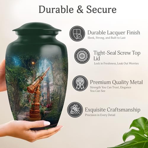 Telescope Urn for Ashes - 10 Inch Decorative Urn