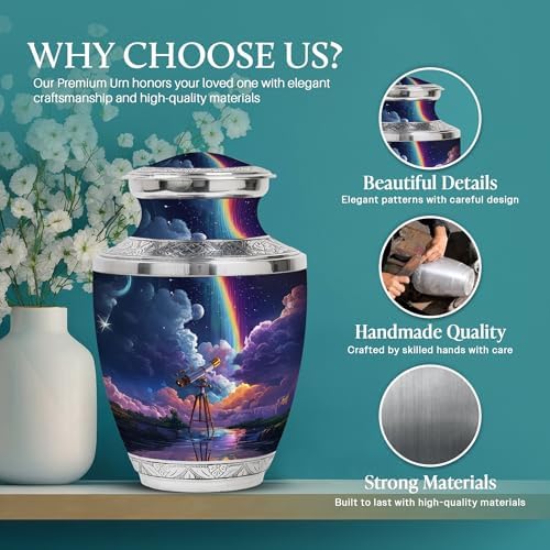 10 Inch Velvet Bag Cremation Urn for Human Ashes