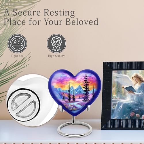 Purple Cremation Urn for Ashes - 3 Inch Keepsake Urn
