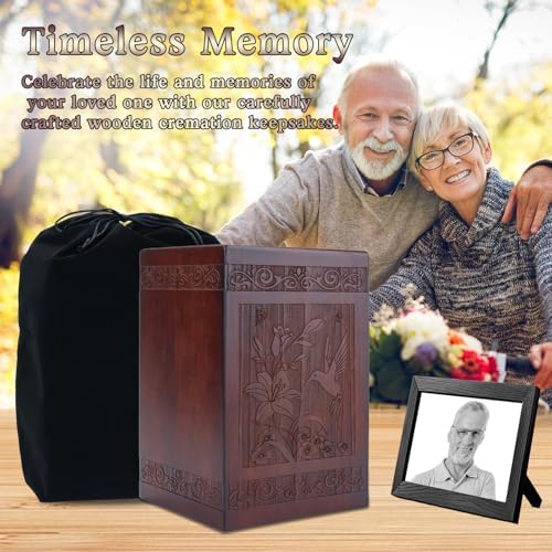 Cremation Urn Wooden Decorative Box for Human Ashes