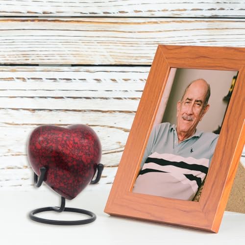 Heart Urn for Human Ashes - Mini Cremation Urn with Secure Lid