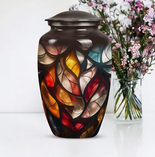 Luminous Elegance Large Velvet Urn for Human Ashes