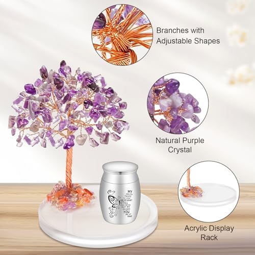 Crystal Tree of Life Small Urn for Human Ashes Keepsake