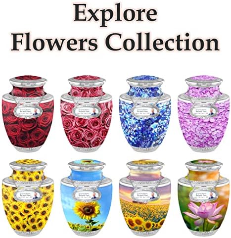 Elegant Rose Cremation Urns for Adult Ashes - Handcrafted with Velvet Bag