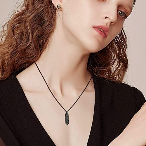 Shajwo Cylinder Cremation Urn Ashes Necklace for Women Men