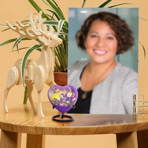 Purple Hummingbird Urn Mini Small Keepsake Urn for Human Ashes