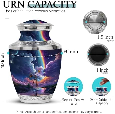 10 Inch Velvet Bag Cremation Urn for Human Ashes