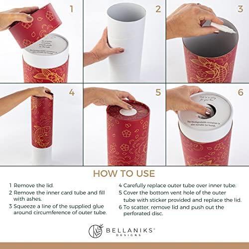 Red Fish Design Scattering Tubes for Human Ashes