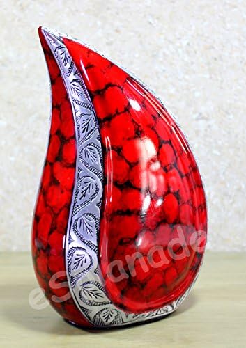 eSplanade Teardrop Cremation Urn in Fiery Red