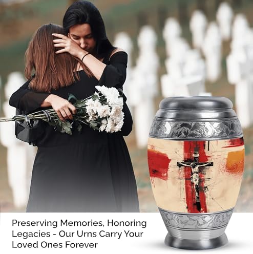 Military Urns Combo - 1 Large Urn with Velvet Bag and 4 Small Urns