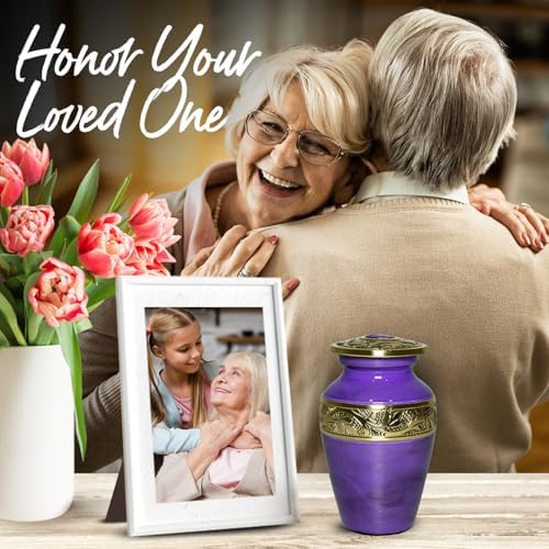 Solace Forever Small Urns for Human Ashes Keepsake - Miniature Memorial Urn Lavender