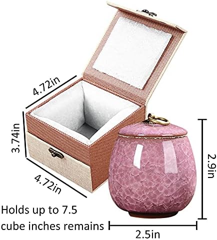 Purple Velvet Box Mini Cremation Urn for Human Ashes
