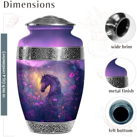 Large Decorative Urn for Human Ashes 10 Inch
