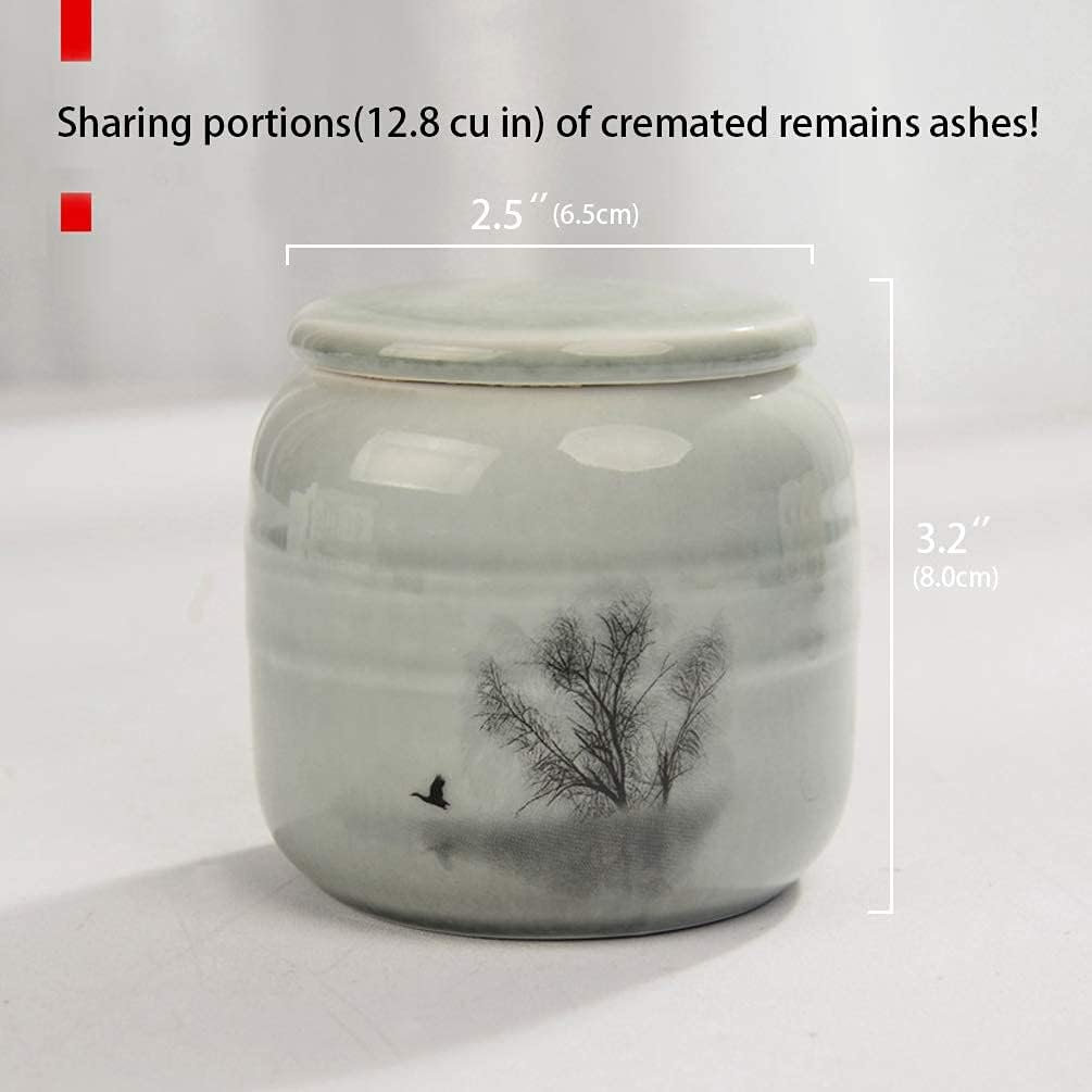 Small Cremation Urns for Human and Pet Ashes - Tree of Life Decorative Keepsake Urn with Case and Velvet Pouch