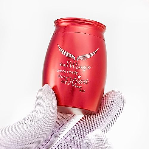 267 Inch Mini Red Angle Cremation Urn