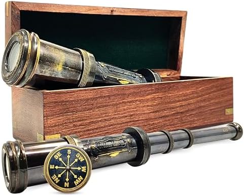 Antique Telescope with Wooden Box 16 Inches