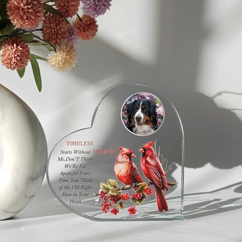 Contid Cardinal Urn Small Crystal Heart Shaped Keepsake Urn for Ashes