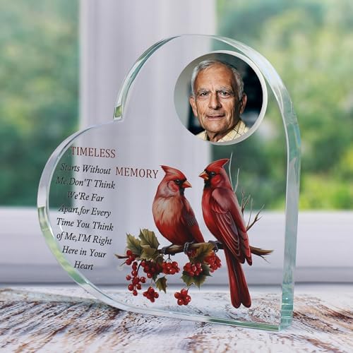 Contid Cardinal Urn Small Crystal Heart Shaped Keepsake Urn for Ashes