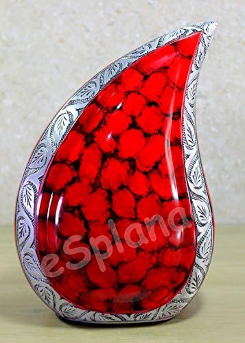 eSplanade Teardrop Cremation Urn in Fiery Red