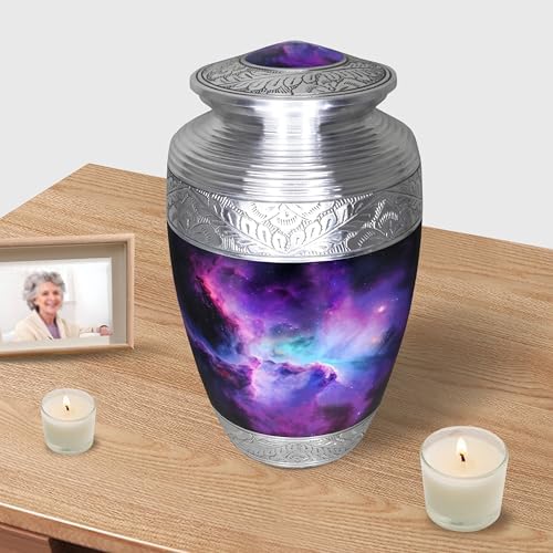 M Meilin Xu Cosmic Galaxy Cremation Urn for Adult Ashes