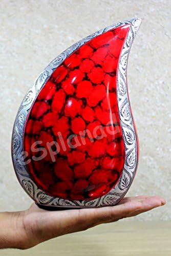eSplanade Teardrop Cremation Urn in Fiery Red