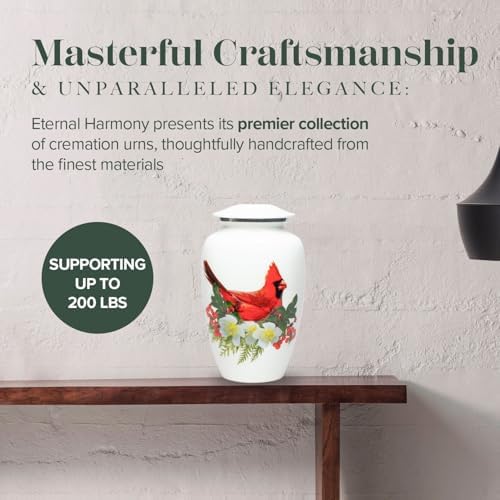 Eternal Harmony Large Cremation Urn with Velvet Bag