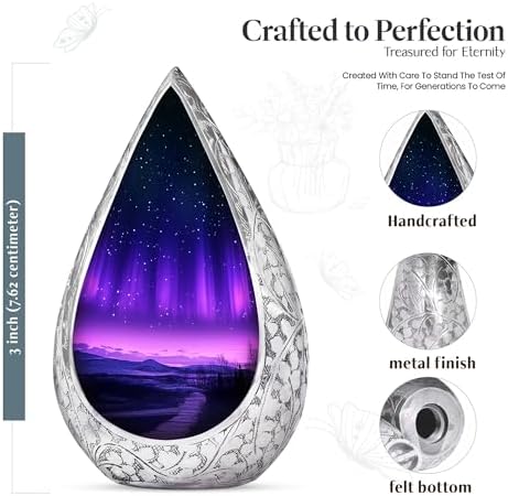 Purple Cremation Urn 3 Inch Mini Memorial Keepsake