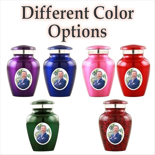 Personalized Photo Cremation Urns for Adult Ashes - Decorative Keepsakes for Human Remains