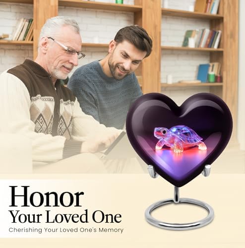 Turtle Urn for Adult Human Ashes 8 Inch