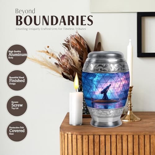 JAGASY 10 Inch Telescope Decorative Urn for Ashes
