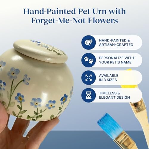 Pet Ceramic Urn Personalized Blue Urn for Cats Dogs