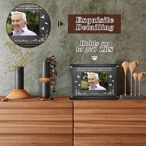 Cremation Memorial Urns with Photo Frame for Human Ashes