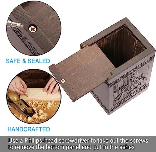 Wooden Hummingbird Cremation Urn for Human Ashes