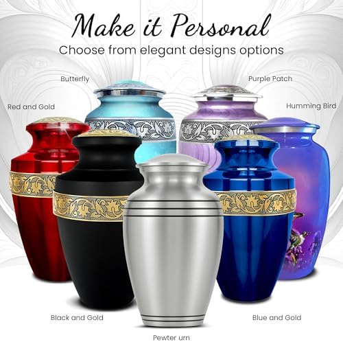 Elegant 4-Piece Memorial Urn Set for Human Ashes