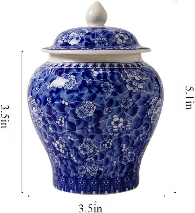 Decorative Ceramic Urn for Dog or Cat Ashes - Blue