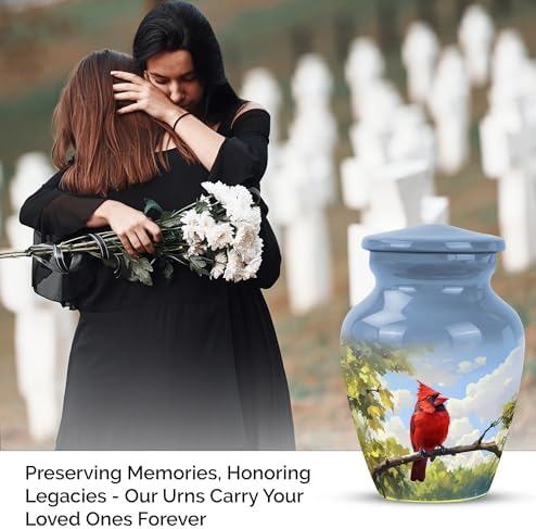 Cardinal Miniature Funeral Urns for Human Ashes - 3 Inch Keepsake Urn