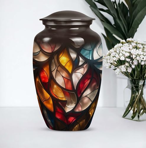 Luminous Elegance Large Velvet Urn for Human Ashes