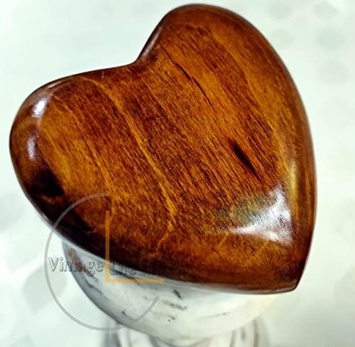 Heart-Shaped Wooden Urn for Ashes Handmade Keepsake Box