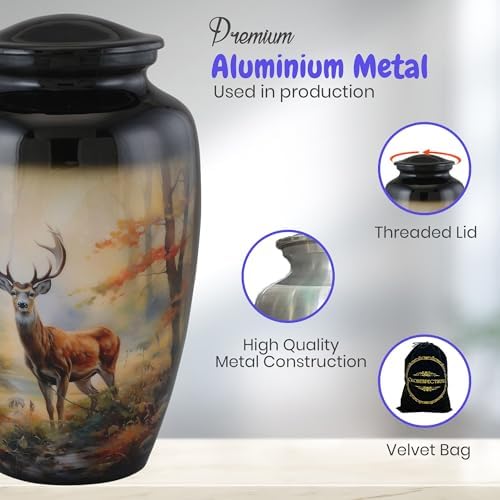 Handcrafted Cremation Urn for Adult Ashes - 200 Cubic Inch Capacity