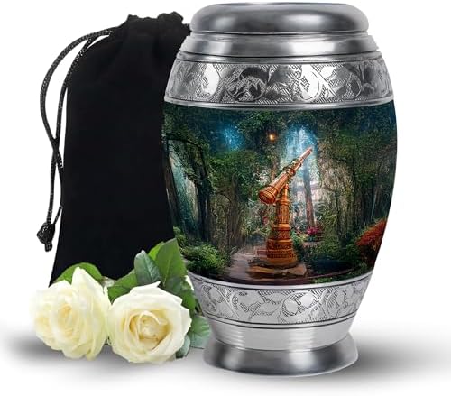 Stylish Telescope Urn for Cremation Ashes 10 Inch
