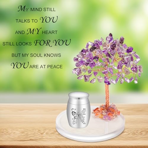 Crystal Tree of Life Small Urn for Human Ashes Keepsake