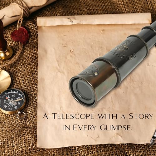 1920 Dollond London Brass Telescope with Wooden Box