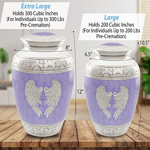 Extra Large Purple Cremation Urn for Human Ashes - 300 lbs Capacity