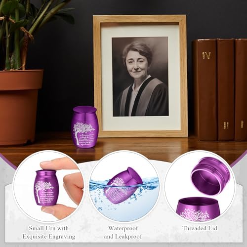 Shimeyao 8 Piece Cremation Urn Set for Ashes Sharing Purple